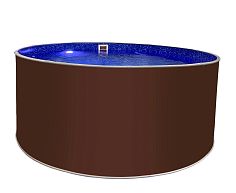 Круглый бассейн ЛАГУНА 4,5 х 1,25 м (темный шоколад RAL 8017), арт.45011