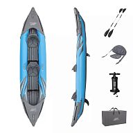 Надувная байдарка "Surge Elite X2 Kayak" 382x94х42см, алюм.весла 230см 2шт, насос 62086, до 180кг, арт.65144 BW