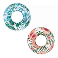 Надувной круг 119см "Тропические пальмы" 2 вида, от 12 лет, арт.36237 BW