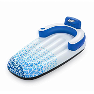 Надувной матрас-шезлонг для плавания 191х97см (183х97х53,5см) "Indigo Wave" до 90кг, арт.43533 BW